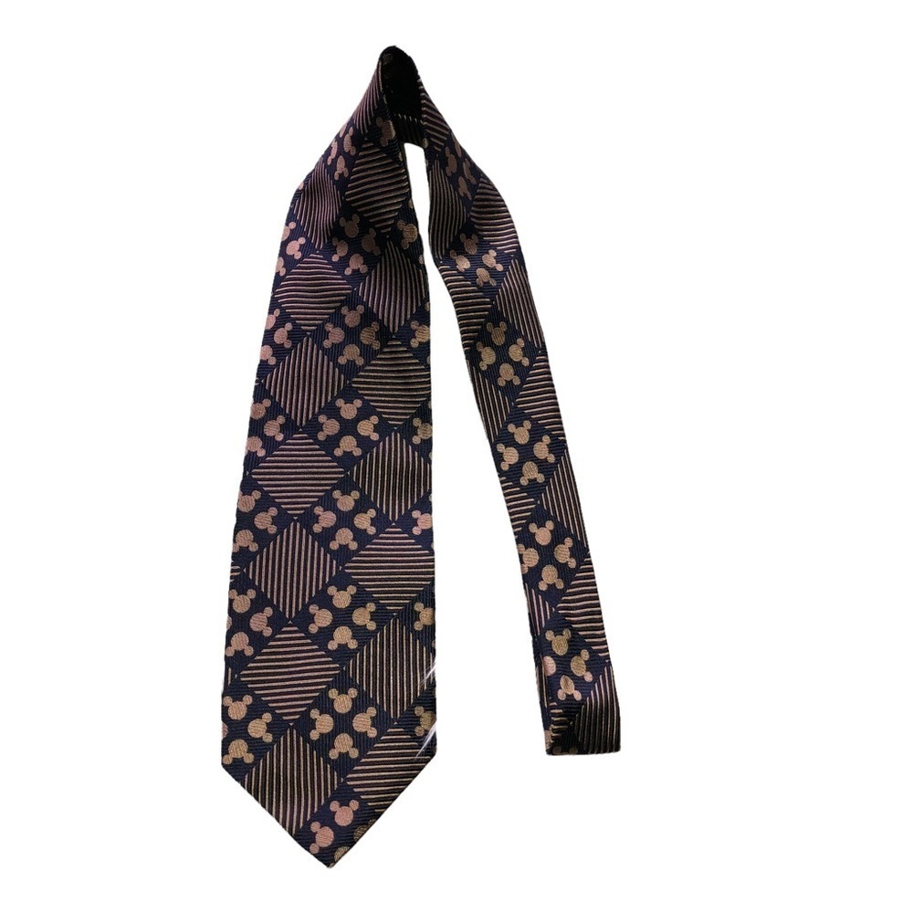 The Disney Store Blue MICKEY MOUSE Logo Neck Tie